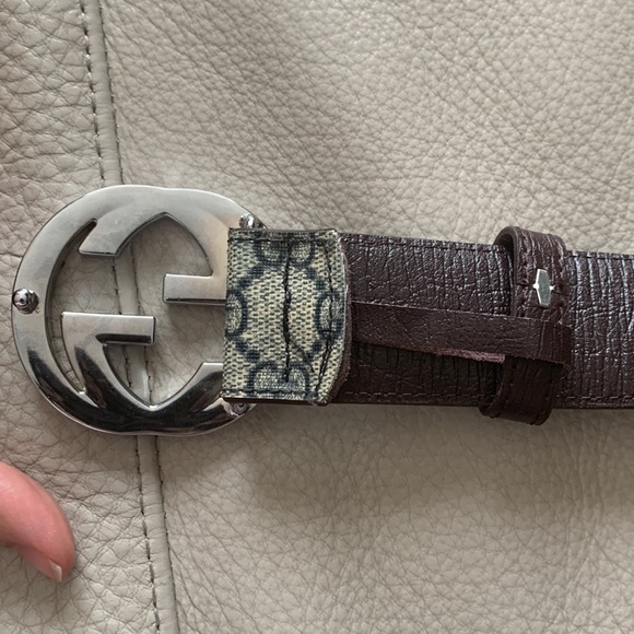 Authentic Gucci vintage GG Supreme belt with G buckle - Picture 4 of 12